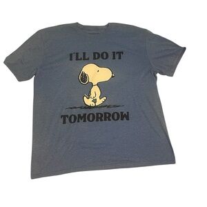 Blue Snoopy Graphic T-Shirt